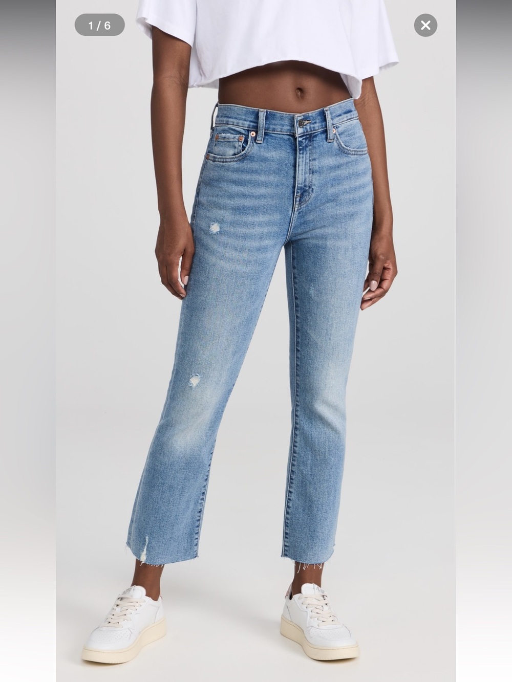NWT Pistola Lennon High Rise Cropped Flared Wide Leg Jeans